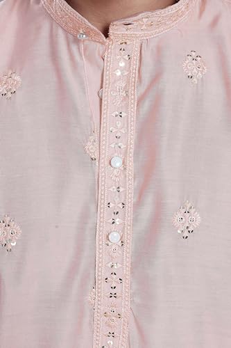 Image of DIVISIVE Men's Embroidered Cotton Silk Blend Only Slim Fit Kurta
