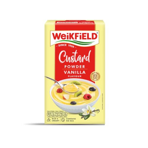 Image of Weikfield Custard Powder 500g Pack | Vanilla Flavor | Makes Smooth & Creamy Custard | Contains Quality Ingredients | Best For Fruit Salads & Puddings | 100% Vegetarian