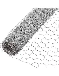 STAR SUNLITE Chicken Poultry Wire Garden Fencing Iron Net Anti Bird 2 Feet/50 Feets Netting Uv Stablized (50, 24 In) (Silver)