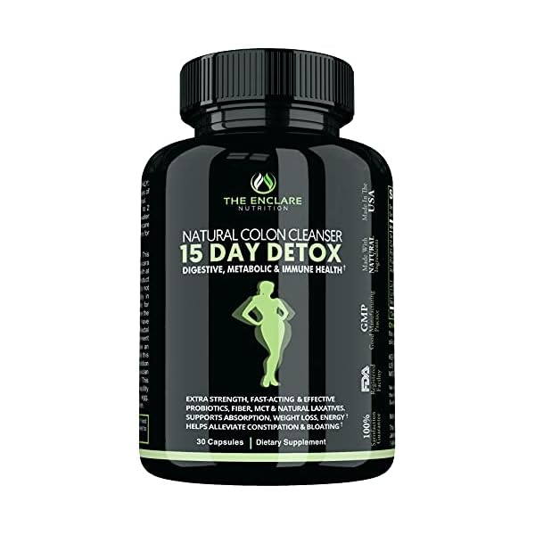 Colon Cleanser Detox. Premium 15 Day Fast-Acting Detox Cleanse Diet Pills, Probiotic, Fiber, Natural Laxatives for Constipation Relief, Bloating. Colon Cleanse Boosts Energy, Focus, Gut Health (1)