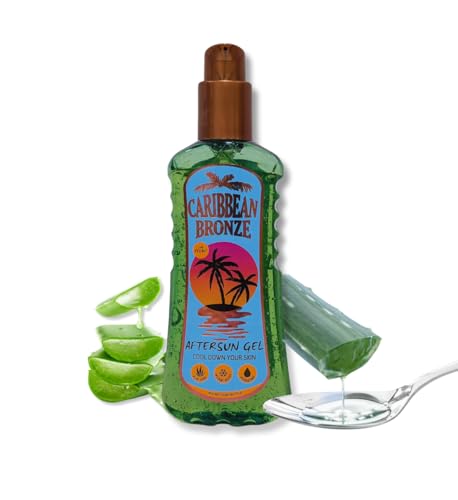 Caribbean Bronze Gel Aftersun con Aloe Vera 93 % – Hidratante, Refrescante y de Rápida Absorción – 200 ml