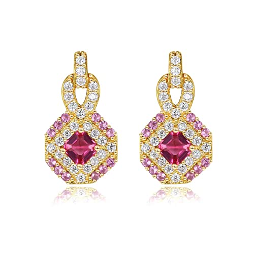 Boucles d'oreilles tige argent sterling femme zircone cubique Style B scintillante