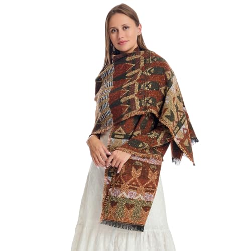 Scarf Women Stylish Open Front Cape with Exquisite Tassels - Fluffy & Comfortable Shawl Wrap for Elegant Outfits