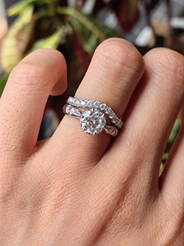 DovEggs Moissanite Engagement Rings for Women,Moissanite Wedding Rings, 1.5ct 7.5mm G-H-I Color Heart Arrows Cut Moissanite Lab Grown Diamond Solitaire 14K Gold QUALITY Sterling Silver2