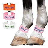 ZZHZBE 2PCS Personalized Custom Horses Ankle Pastern Band with Name Emergency Phone Number