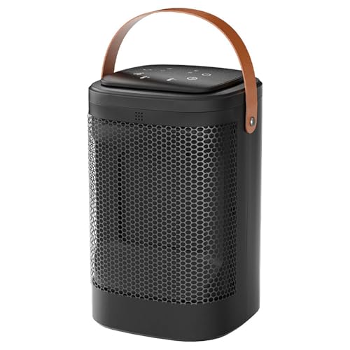 UDMGQDFR Calefactor De Sobremesa con Termostato, Pequeño Calefactor Cerámico, Funcionamiento Silencioso, Calefactor De Bajo Consumo para Oficinas e Interiores