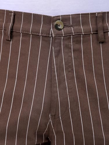 Image of The Indian Garage Co Men Relaxed Fit Geometric Print Mid-Rise Stretchable Cargos