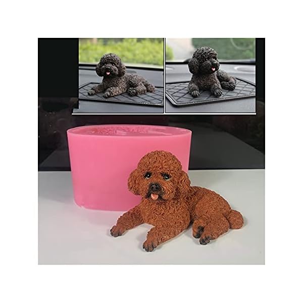 LZYY Kerzenform 3D Simulation Teddy Dog Kerze Silikonform Pudel Gips Dekoration Aromatherapie Kerze Machen Kerzenformen