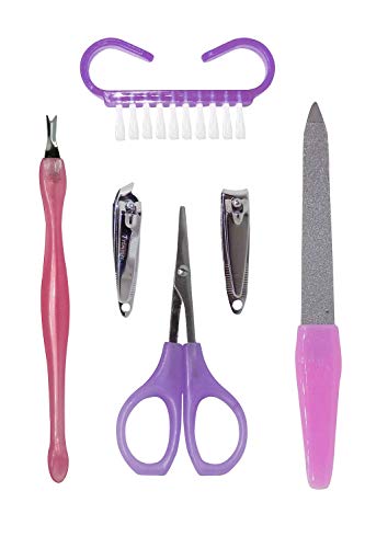 BOXO Manicure Pedicure Set Nail Care Tools Kit Home Use- 2 Nail trimmer 1 Filler 1 Scissor 1 Brush