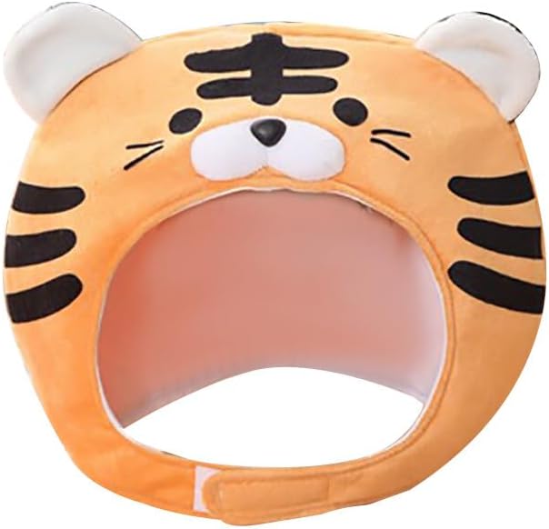 ikasus Tiger Plush Cute Cartoon Hat Dress Hat Cosplay Costume Christmas Party Accessories Photography Hat