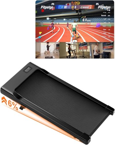 Superun Cinta de Andar Raceable 2,5HP App Control Cinta de Correr Bajo Escritorio MAX 136KG Portable Máquina de Andar y Correr en Casa y Oficina con Crusos Ejercicios y Multi-Jugador Carrera