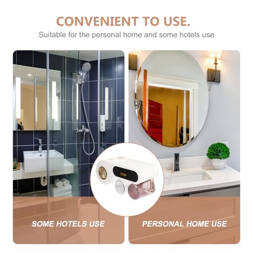 BESTonZON 壁掛け洗面所収納ラック トイレ収納ホルダー 製歯磨き粉ホルダー バスルームオーガナイザー 歯ブラシ 歯磨き粉 化粧品整理用