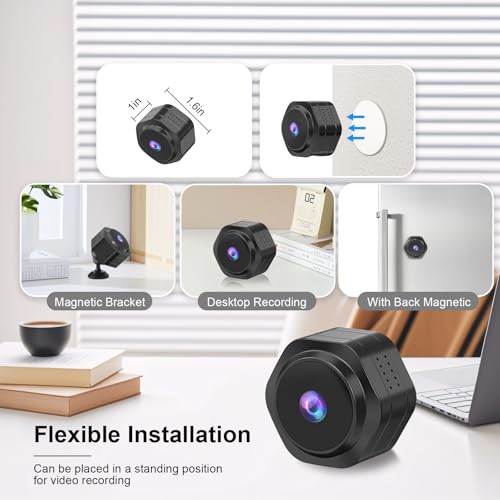 Image of MiNi WiFi Spy Hidden Camera,Nanny Camera, 4K Ultra HD Wireless Security Cameras for Baby,Dog,Cat,Pets, AI Motion Detection Alerts, Auto Night Vision, Real Time Record Surveillance Cam for Home