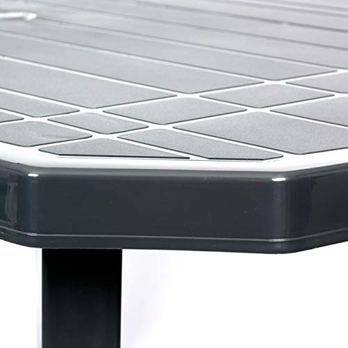 Mesa Viana rectangular y sillas de resina Caribe para jardín 5