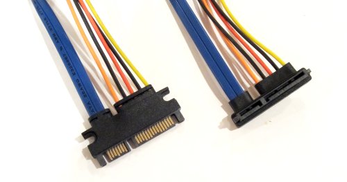 Cable SATA macho a hembra ángulo izquierdo 18 pulgadas