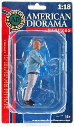 Miniatura 8 de American Diorama Car Meet 3 Figura 6, azul 76331 - Figura 118 a escala - Accesorio de diorama