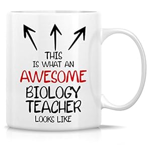 Retreez Funny Mug – This is What an Awesome Biology Teacher Looks Like 11 Oz Ceramic Coffee Mugs – Funny, Sarcastic, Motivational, Inspirational birthday gifts for friends, coworkers, dad, mom