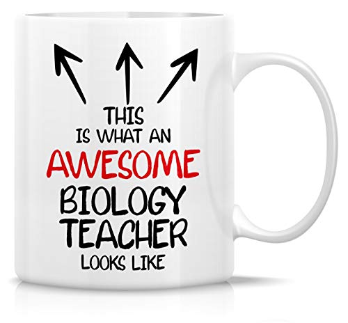 Retreez Funny Mug - This is What an Awesome Biology Teacher Looks Like 11 Oz Ceramic Coffee Mugs - Funny, Sarcastic, Motivational, Inspirational birthday gifts for friends, coworkers, dad, mom