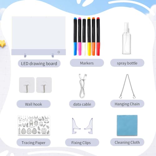 LED Drawing Board for Kids, Drawing Toys Art Supplies and Crafts for Kids by RMFSH - Used condition - Image 3