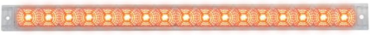 GG Grand General 76983 Red 20" Single Row Spyder 17-LED Stop/Turn/Tail Sealed Light Bar with Clear Lens