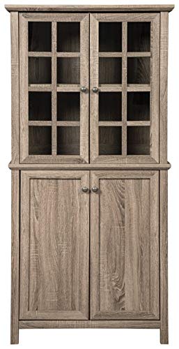 Signature Design By Ashley Drewmore Rustic Farmhouse Accent Cabinet With Adjustable Shelves, Gray #TOP7