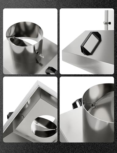 High-Efficiency Stainless Steel Dust & Fume Collector with Bell-SD Hood, Easy Installation, Customizable Sizes (20cm/7.9in, 40x40cm/15.7x15.7in) for Industrial Use