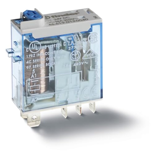 Finder 62.32.8.024.0000-10PK, Plug-in Power Relay, DPDT, 15A, 24V AC Coil