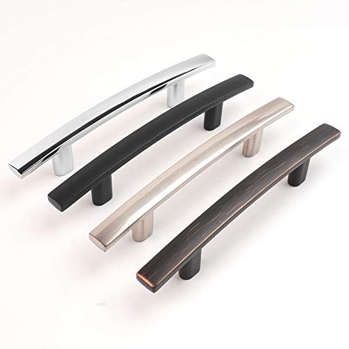 Koofizo Curved Bar Cabinet Pull - Oil Rubbed Bronze Furniture Arch Handle, 3 Inch/76mm Screw Spacing, 10-Pack for Kitchen Cupboard Door, Bedroom Dresser Drawer, Bathroom Wardrobe Hardware - Thumbnail 4