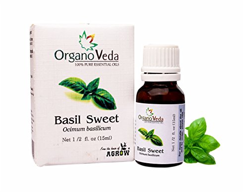 Organo Veda Sweet Basil Essential Oil, 15ml