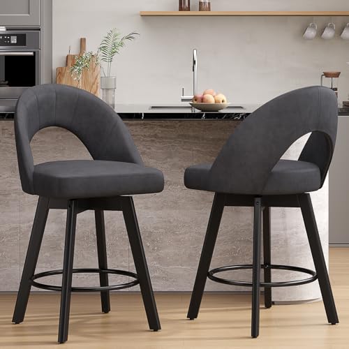 YaFiti Swivel Bar Stools Set of 2