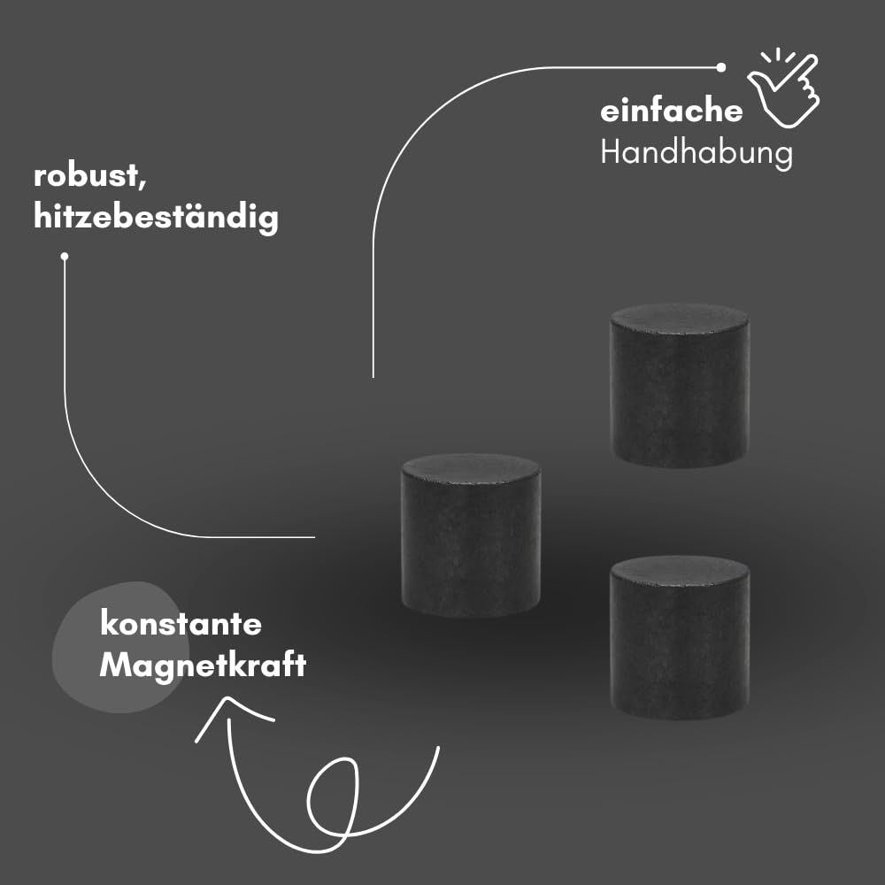 STRONG MAGNETS Ferrit- Scheibenmagnet - Extra stark - 10 mm Ø - 10 mm Höhe - 500 Stück - Industrielle Anwendung, Werkstatt oder Büro