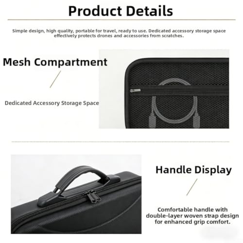 Funda de PU Shell para DJI Lito X1 con interior de ajuste personalizado texturizado gris 5