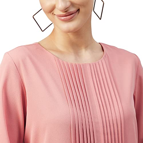 Image of Carlton London Women's Solid Regular Fit Blouse
