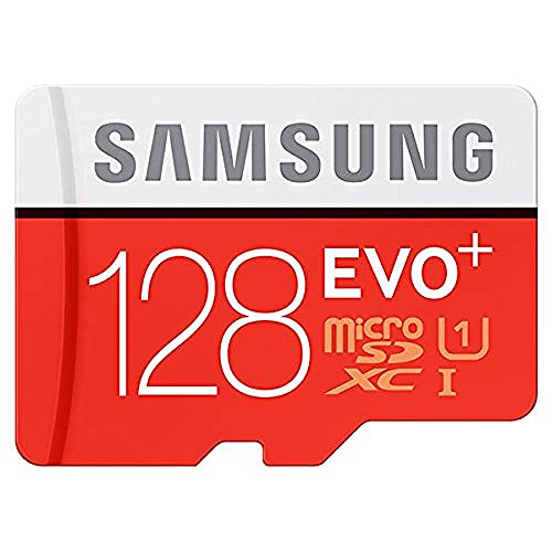 Samsung Micro-SD-EVO + 128 Gb Microsdxc UHS-I Class 10 Speicherkarte – Memory Karten (Microsdxc,-25–85 °C, Rot, Weiß,-40–85 °C, UHS-I, Class 10)
