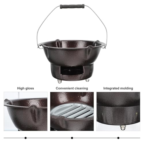 Poêle à charbon portable solide et léger pour cuisson extérieure de camping - 4
