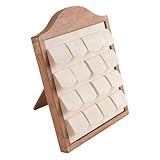 Colcolo Ohrringständer für 16 Paar Geschenke, Heimdekoration, Ohrringhalter, Aufbewahrungs-Organizer für Zuhause, Schmuckgeschäft, Braun
