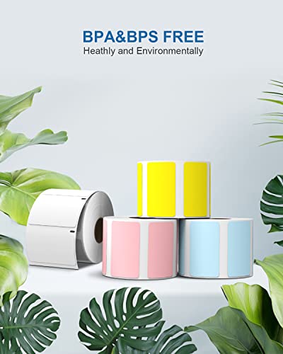 K Comer Thermal Address Labels - 4 Rolls, 4000 BPA-Free Stickers For Shipping & Packaging