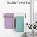 Towel Rack for Bathroom, Double Towel Bar 24Inch, Stainless Steel Bathroom Towel Holder, Double Towel Hanger Wall Mounted Towel Rod, Bathroom Towel Rack(Brushed Nickel)