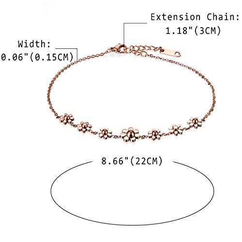 Cupimatch Donna Braccialetto Cavigliera Margherita...