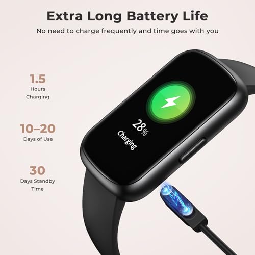 TIFOZEN Fitness Tracker with 24/7 Heart Rate, Sleep Tracker, 3ATM Waterproof Fitness Watch/Activity Tracker/Pedometer, Smart Watch for Women Men with Calorie/Step Counter for Android & iOS, Black - Image 7
