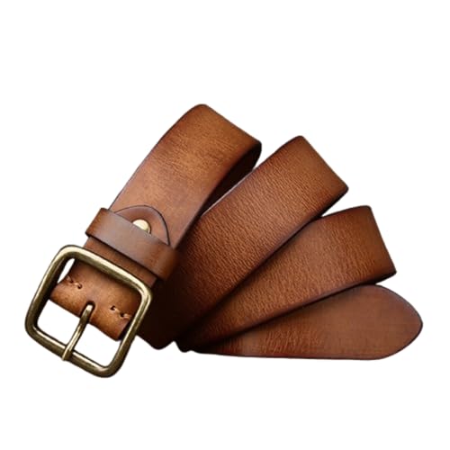 Ceinture cuir vachette pleine fleur 3,8 cm fait main boucle laiton