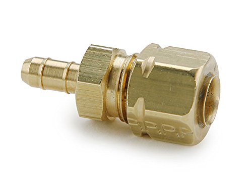 Parker Hannifin 22CA-4-4-pk5 Dubl-Barb Union Fitting, Brass Body, 1/4" Barb Tube x 1/4" Compress-Align Tube (Pack of 5)