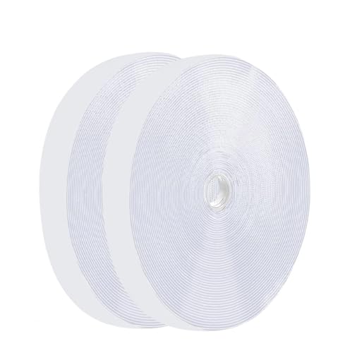 Image of WGLILO 0.75 Inch x 82 Feet Hook and Loop Strips with Adhesive, Double Sided Nylon Self Adhesive Tape for Home Office School and Crafting, Prevent Sofa Cushions, Mats, Mattresses from Sliding, White