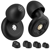 耳栓 睡眠用 イヤープラグ SNR55dB 高遮音設計 4サイズイヤーチップ シリコン製 水洗い可 やわらかフィット 安眠・集中・旅行・仕事向け 騒音対策 耳にやさしい 収納ケース付き ブラック