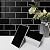 Avant Decor | Sample Tile | Stone Composite Subway Solid Color Tiles | Peel and Stick Kitchen Backsplash Tiles | Wall Tiles | 3” x 6” | Bex Metro Glossy Onyx