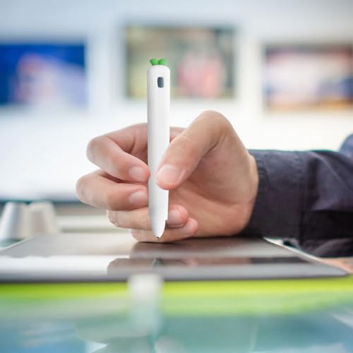 Funda para Apple Pencil compatible de silicona flexible: pack de 2 protectores naranja zanahoria 6