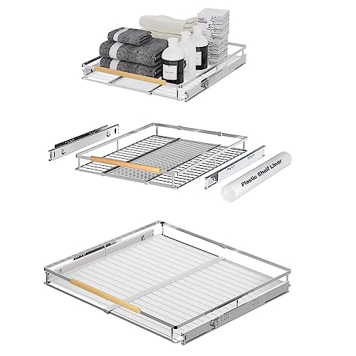 MIYUPTC Large Expandable Pull Out Cabinet Drawer, Heavy Duty Slide ...