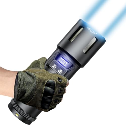 La mejor selección de Lamparas de mano led - 5 favoritos. 41 ZARLURY Linterna Recargable de Alta Potencia Táctica Militar USB, Súper Brillante 10000 Lúmenes, Lámpara LED con Tecnología Innovadora en la Cola para Emergencias, Camping,...