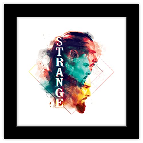 Badge mural Marvel Dr. Strange encadré noir 30,5x30,5 cm pour déco geek