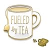 Merzio Stylish Minimalist Teacup Badge, a Fun and Artistic Brooch, Pin Badges Enamel Lapel Pin for Clothes Bags Backpacks Social Battery and Badge Jewelry Decor Gift for Men Women(White) #2